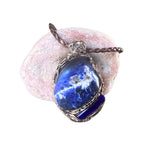 Chunky Sodalite Ring -  Bold Blue Stone Cocktail Jewelry