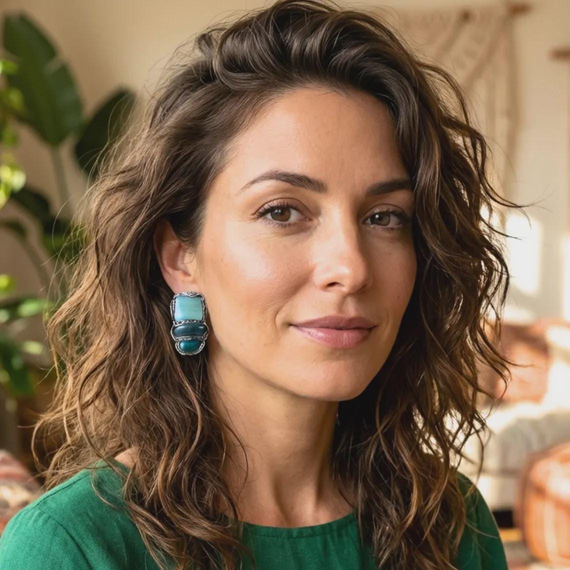 Green Aventurine Statement Ring -  Oversized Chunky Stone Cocktail Ring