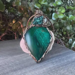 Malachite Green Stone Ring Statement Huge Big Cocktail Ring