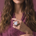 Rose Quartz Chunky Raw Crystal Choker Collar Necklace
