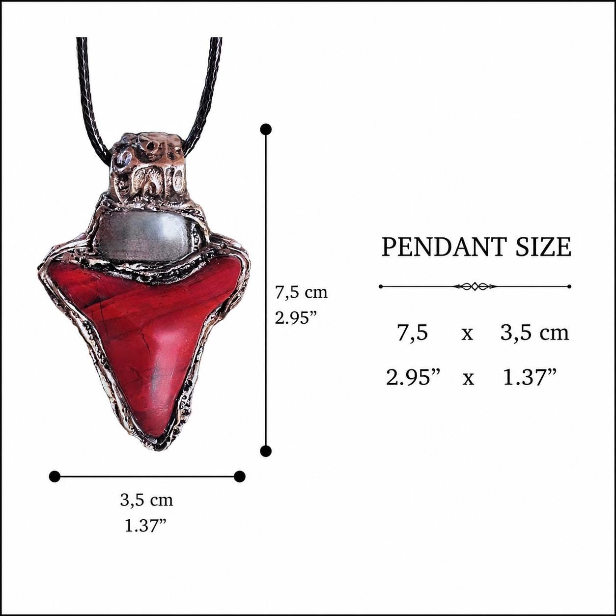 Pyrite Red Jasper Pendant Necklace - Natural Stone Talisman