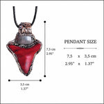 Pyrite Red Jasper Pendant Necklace - Natural Stone Talisman