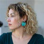 Ocean Jasper and Jadeite Oversized Ring -  Green Chunky Cocktail Ring