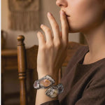 Citrine and Pyrite Statement Gemstone Cuff Bracelet.