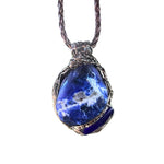 Blue Sodalite Pendant Necklace -  Intuition and Clarity Crystal Amulet