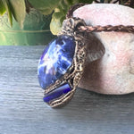 Blue Sodalite Pendant Necklace -  Intuition and Clarity Crystal Amulet