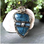 Apatite Raw Crystal Chunky Ring Blue Stone Cocktail Ring