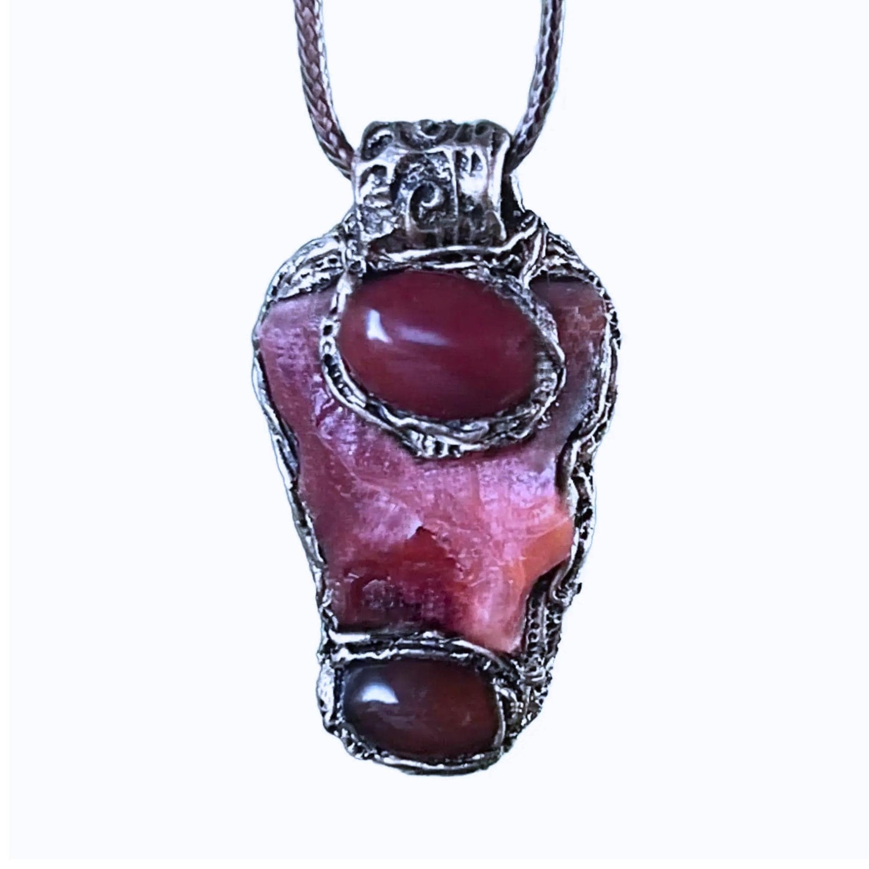 Namibian Carnelian Necklace Raw Crystal Vitality Amulet