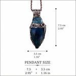 Raw Emerald and Moss Agate Necklace -  Green Healing Crystal Amulet