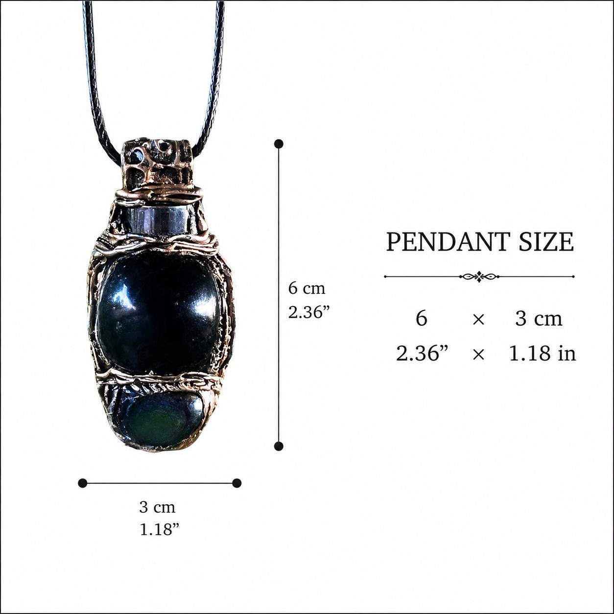 Empath Protection Obsidian Hematite Necklace Spiritual Jewelry Gifts