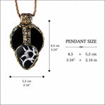 Obsidian and Septarian Empath Protection Amulet Necklace