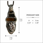Turritella Agate and Smoky Quartz Pendant Necklace -  Business Success Crystal Amulet