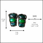 Malachite and Jade Green Stone Earrings Modern Statement Crystal Jewelry