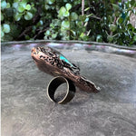 Mother of Pearl & Abalone Large Statement Cocktail Ring.