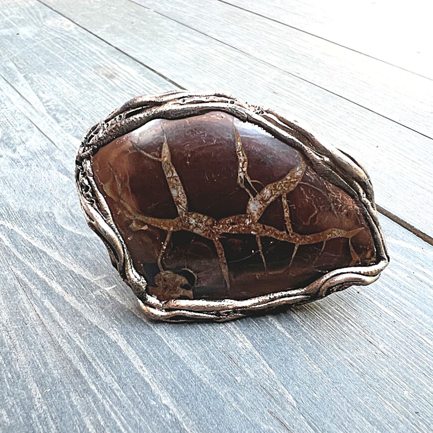 Septarian Gemstone Big Chunky Cocktail Ring