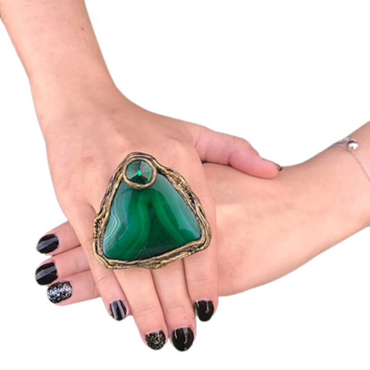 Malachite ring