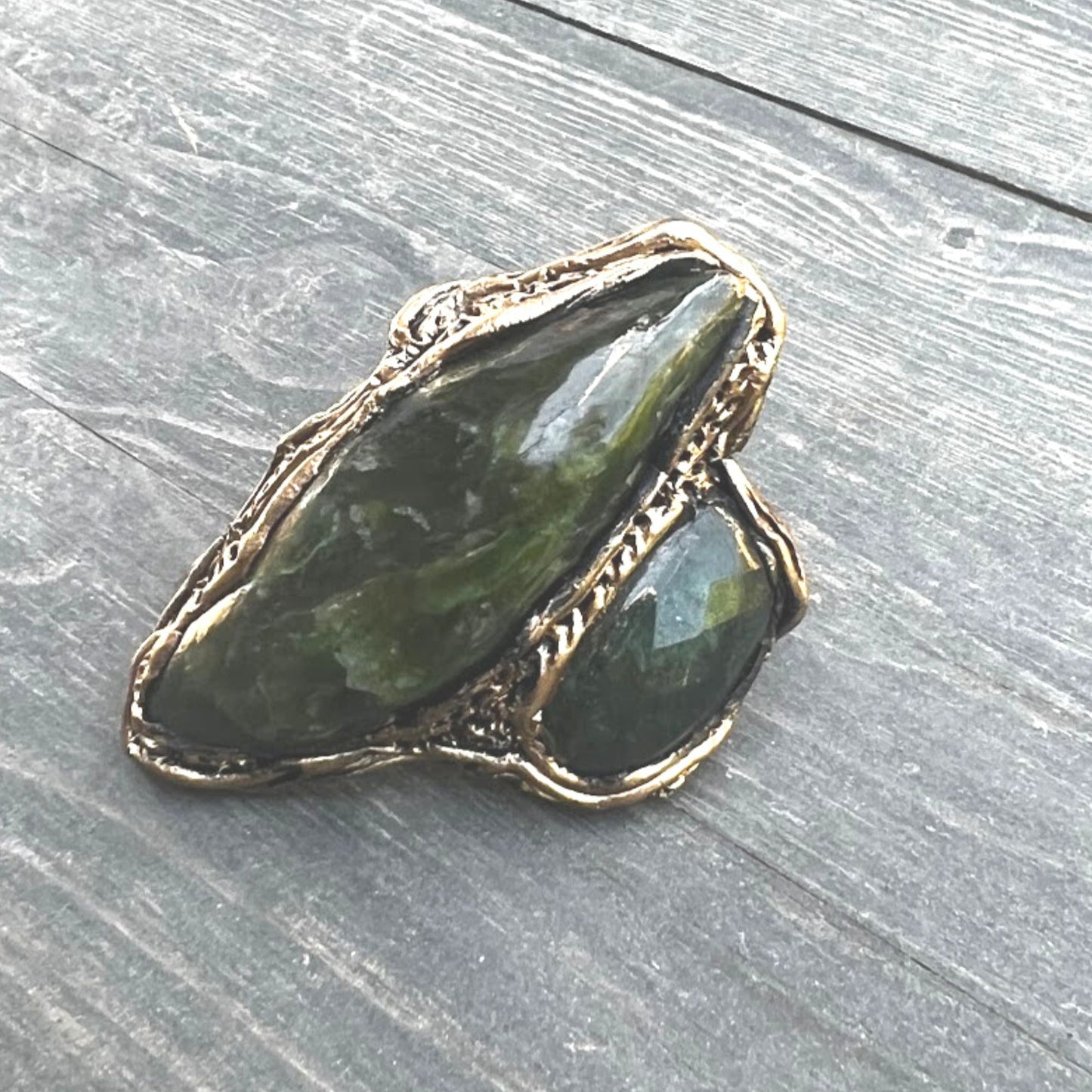 Green Jade statement ring