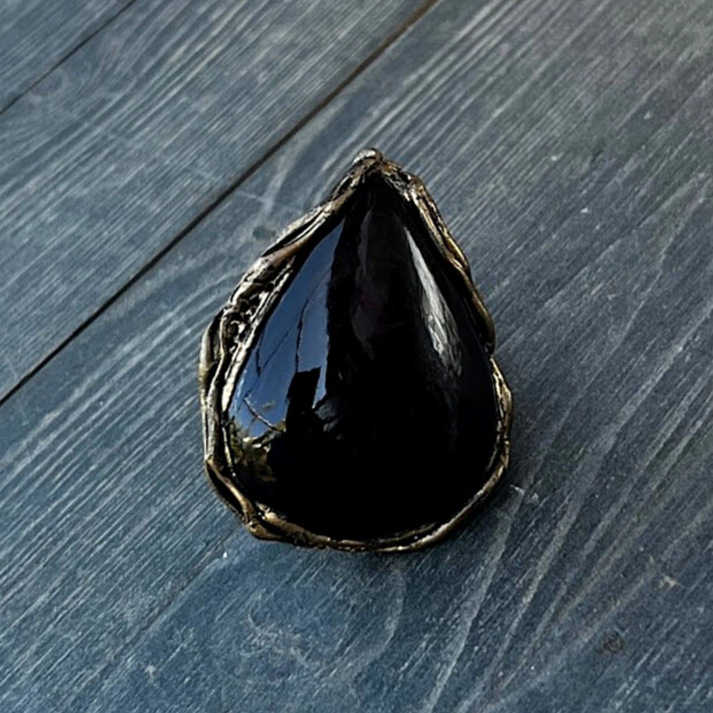 Sheen Obsidian ring, big stone ring, chunky stone ring, large cocktail ring, oversize huge ring