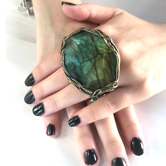 Large Labradorite ring