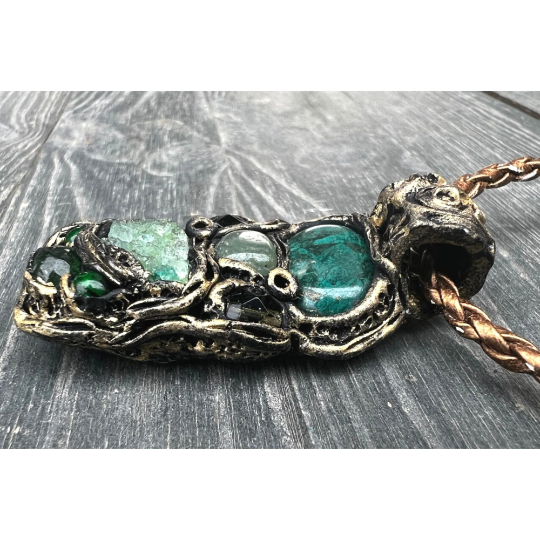 Raw crystal necklace, Chrysocolla necklace, green Aventurine necklace, Jade pendant, druzy necklace